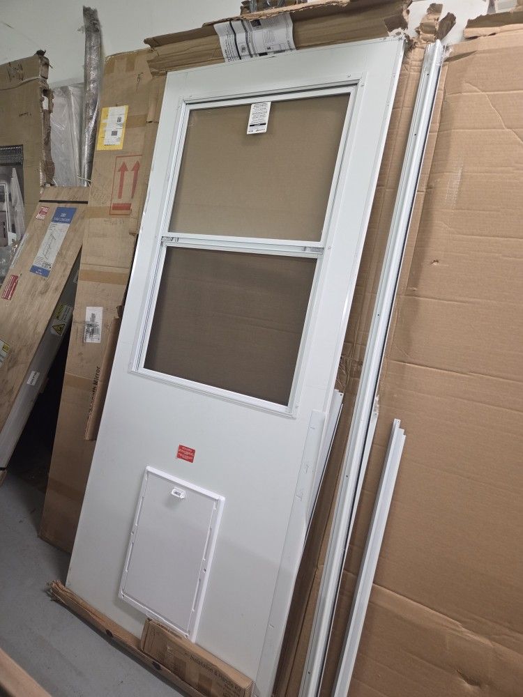 36x80 Universal Pet Entry Storm Door