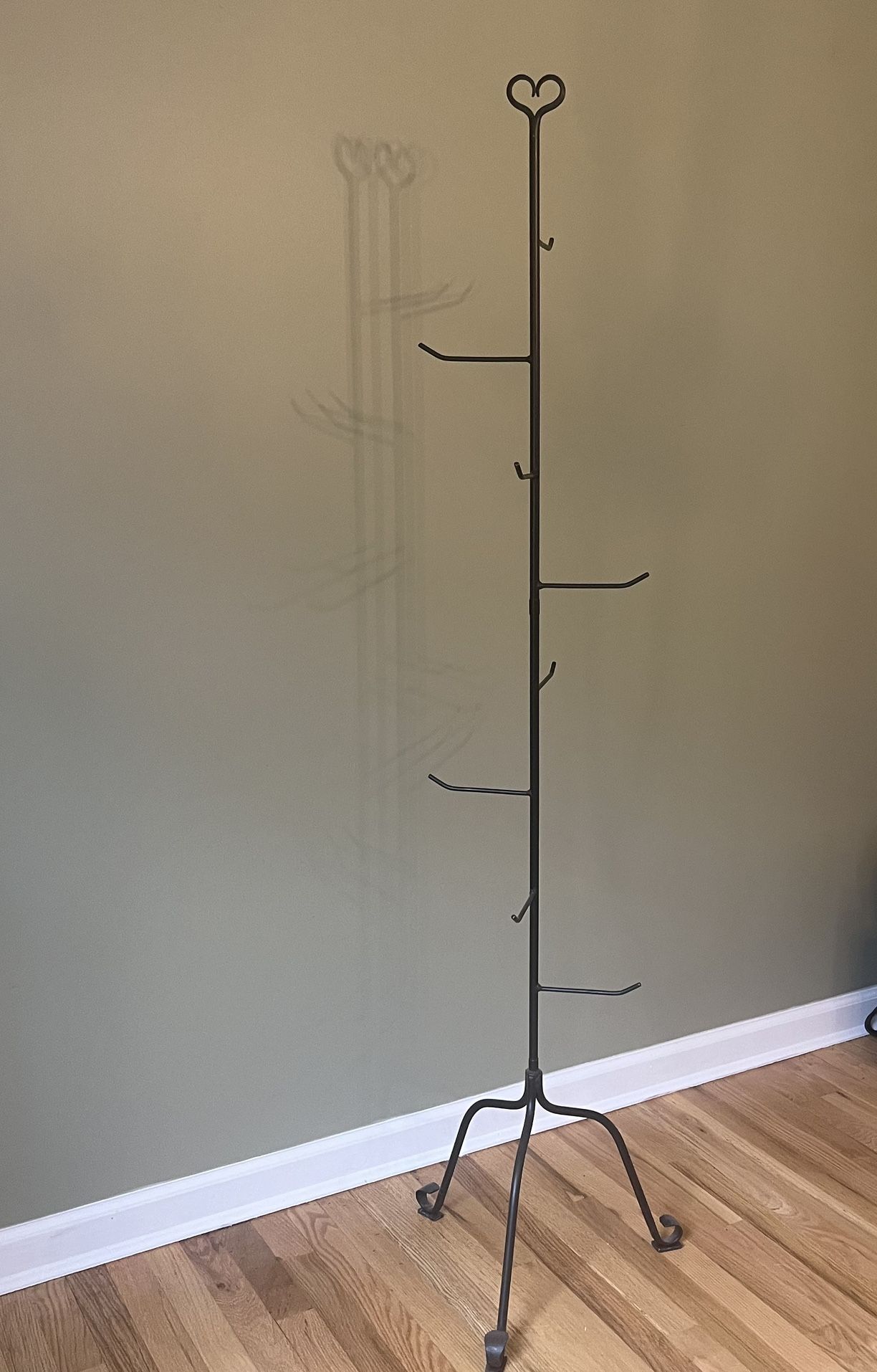 Wrought Iron Basket Rack