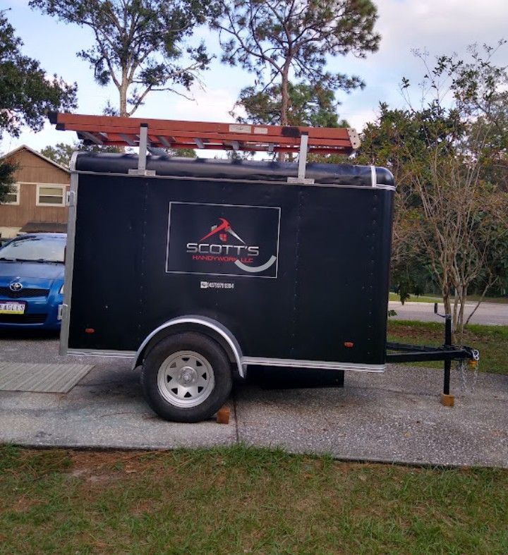 4x8 Enclosed Box Trailer With Ladder Racks Torpedo Tube And Toolbox Included