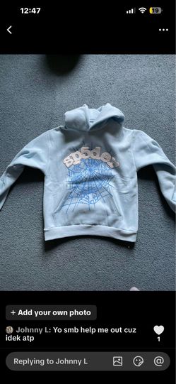 Light blue Sp5der hoods
