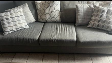 Set of two - Gray Fabric Sofas