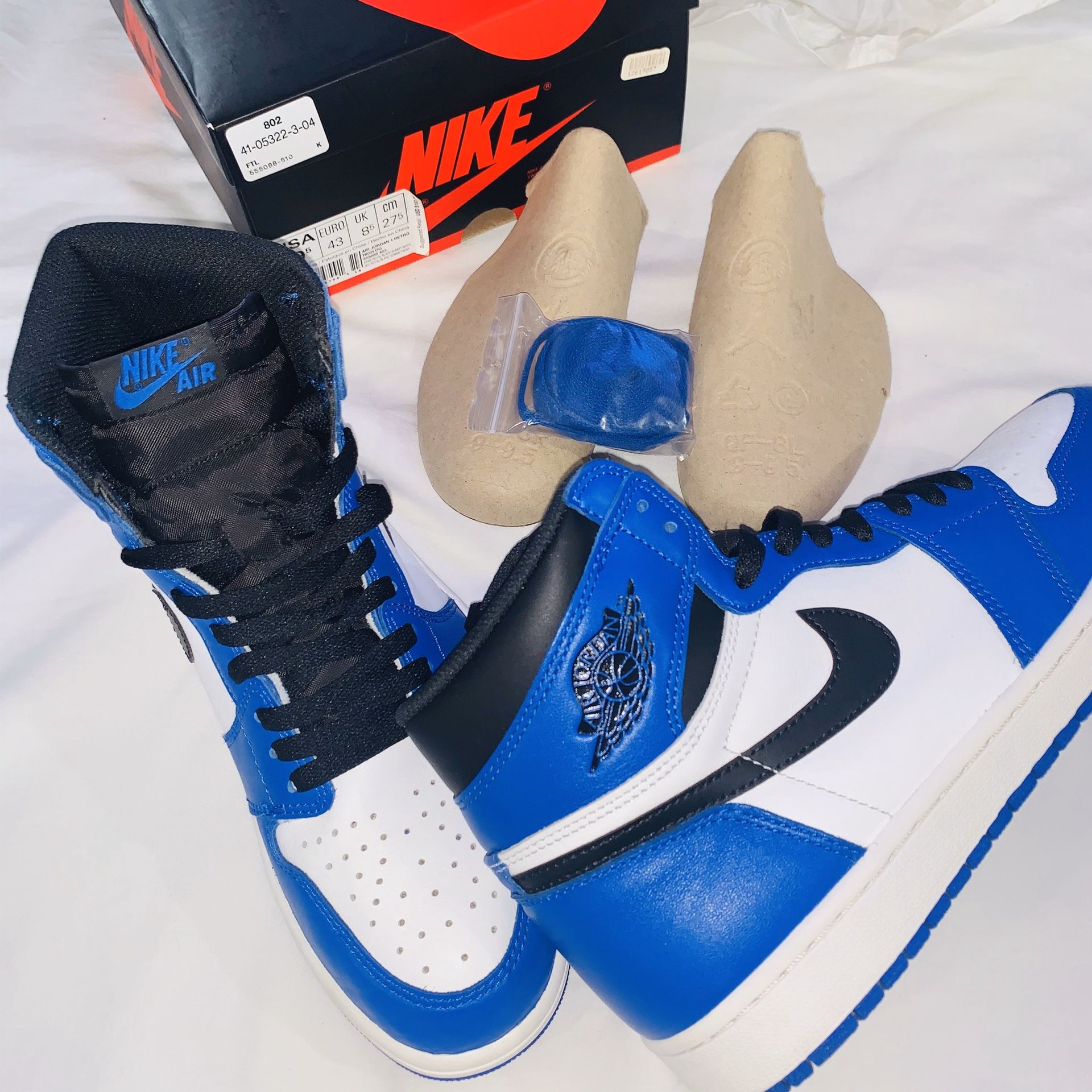 Nike Air Jordan 1 High OG Game Royal Mens Size 9.5 2018 555088-403 100% authentic