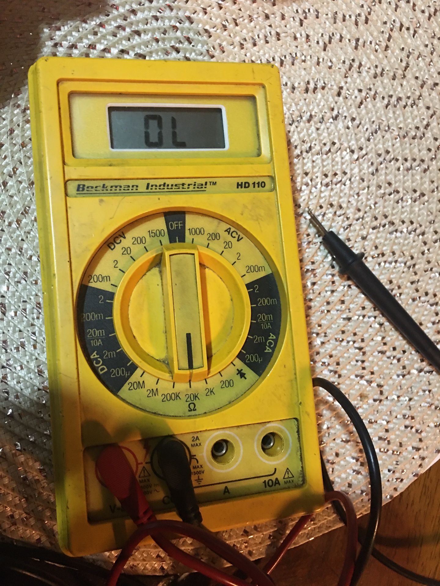 TESTING EQUIPMENT…Beckman Industrial HD110 Multimeter 
