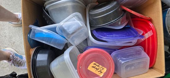 Free. Plastic containers, odd lots ,mugs cups