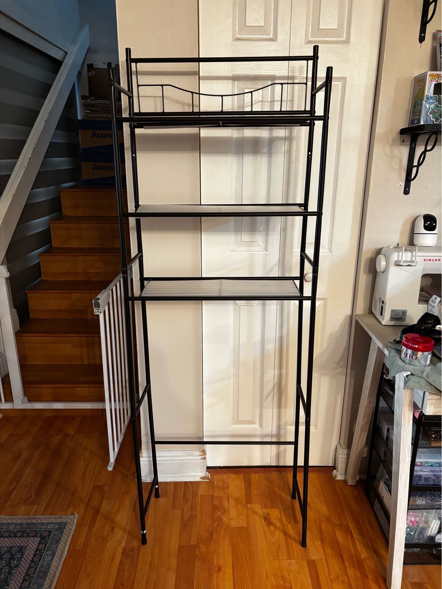 Over the toilet metal shelf stand