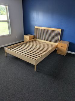 Ikea Queen Bed with nightstands