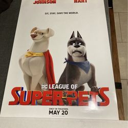 Super Pets Movie Theatre Poster 