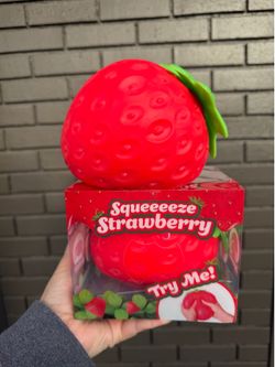 Viral jumbo squishy strawberry kids sensory toy