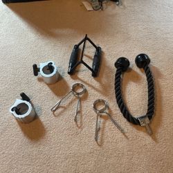 Barbell Clips And handles/Rope