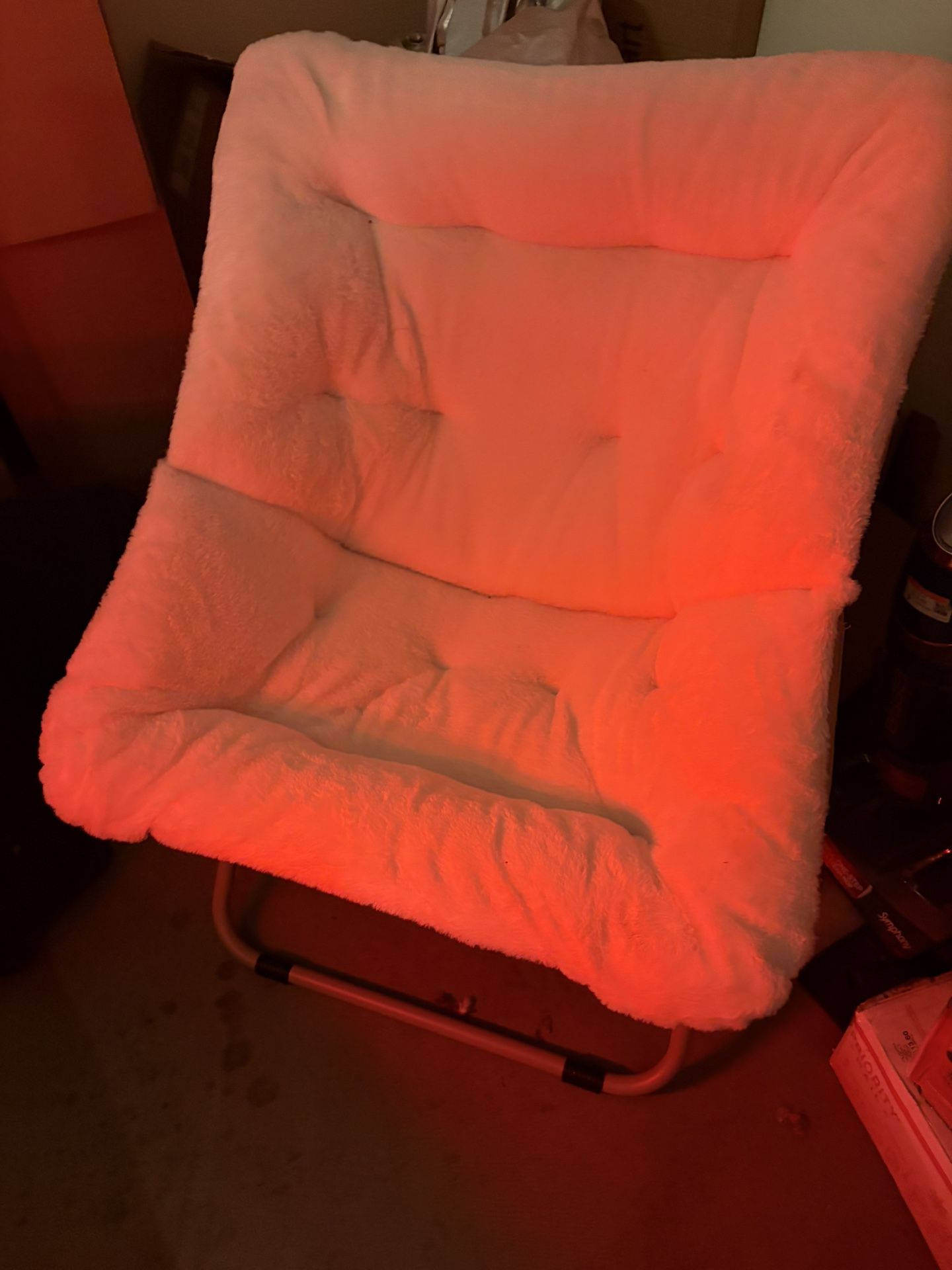 Plush Cream Colored Comfy Bedroom Chair