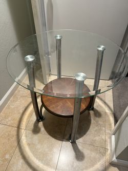 Glass Top Side Table (2 available)