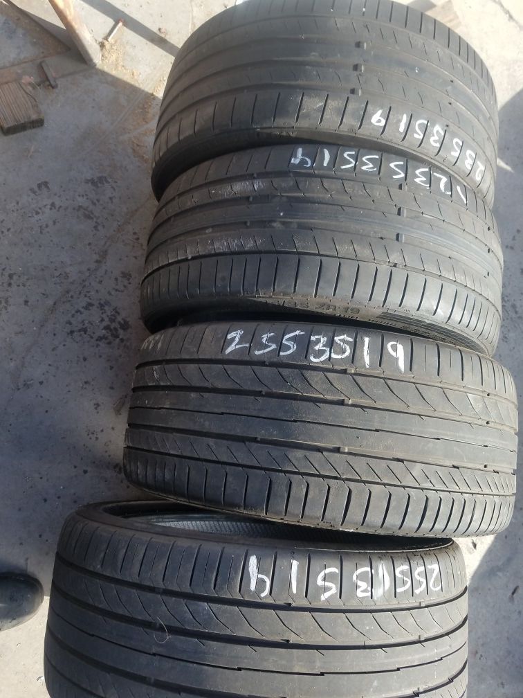 Continental tires back 255 3519 and front 235 35219