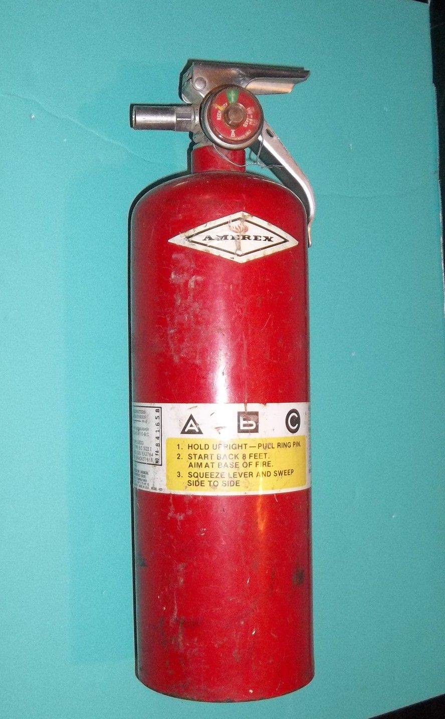 Empty fire extinguisher tank
