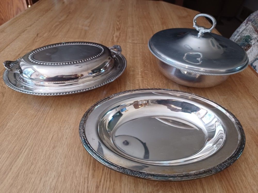 Vintage Silver Serving Dishes