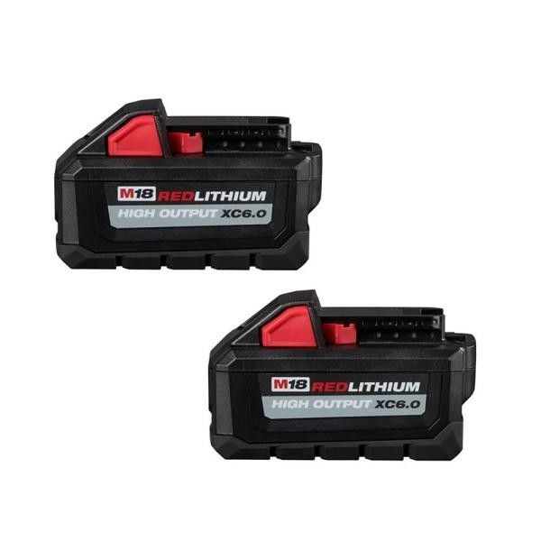 M18 18-Volt Lithium-Ion High Output 6.0Ah Battery Pack (2-Pack)