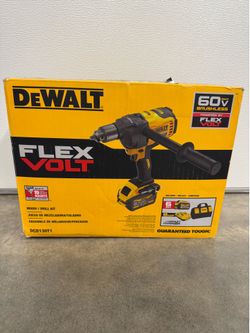DEWALT FLEXVOLT 60V MAX Cordless Brushless 1/2 in. Concrete Mud Mixer/Drill with E-Clutch and (1) FLEXVOLT 6.0Ah Battery