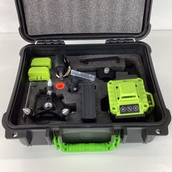 16 Line Laser Level 360 Self Leveling - 4x360 Professional 4D Green Cross Line W/2 Batteries, Remote, Tripod, Case