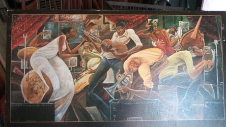 Jazz fusion painting by frank morrison