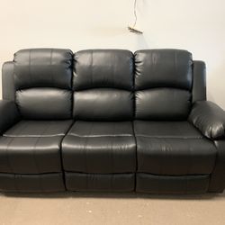  Faux leather recliners 2 PCs set