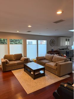 Two couches. Sofa, sectional, couch. Beige in color. Great condition.