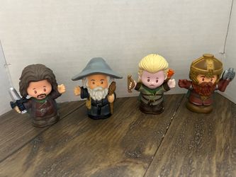 Fisher Price Little People Lord Of The Rings Gandalf Wizard Lotr Halloween  lot of 4