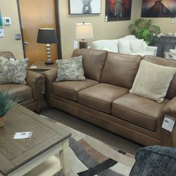 NEW Beautiful Soft SOFA AND LOVESEAT SET Polished Microfiber Fabric 