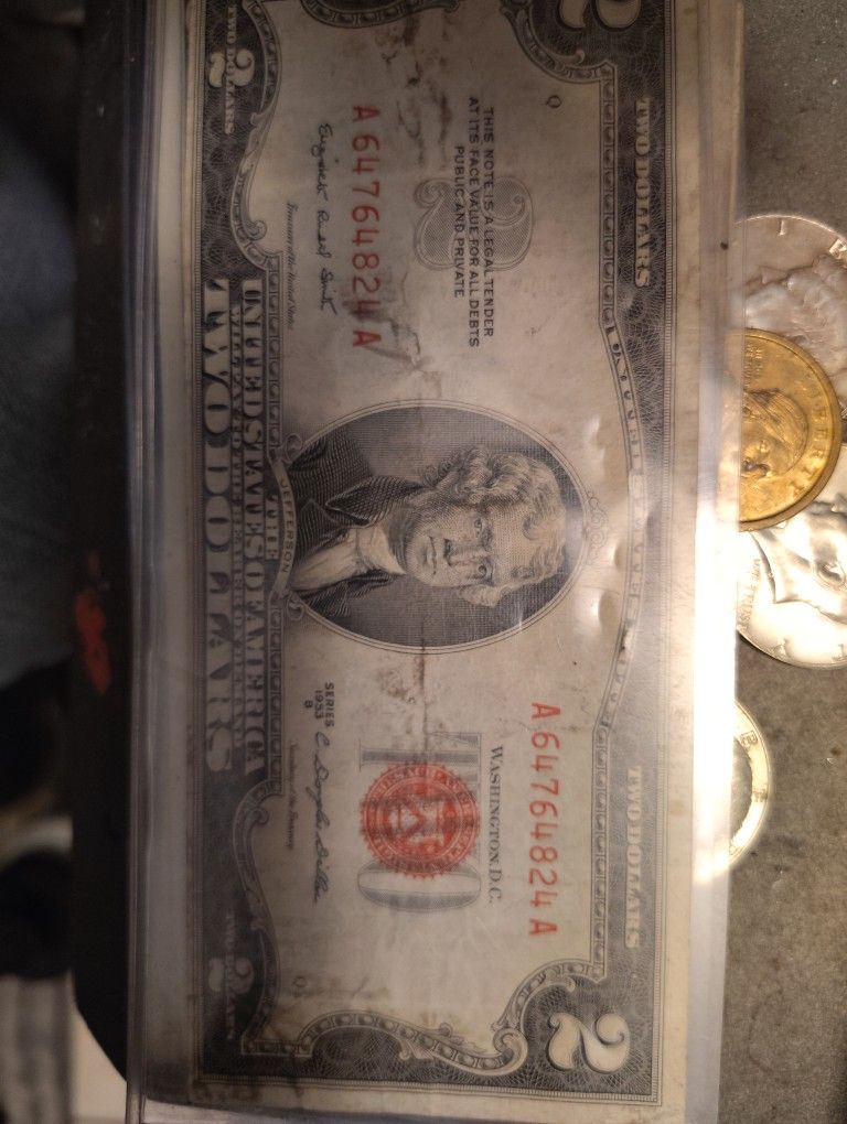  1953 2 Dollar Red Seal 