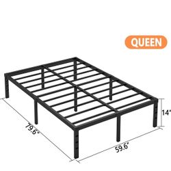 Queen Bed Frame 14” Amazon Black Metal 