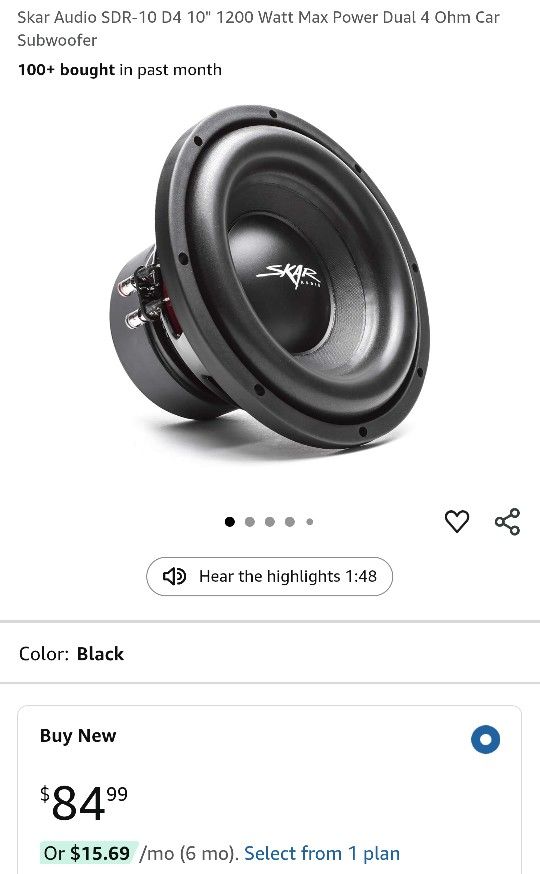 Subwoofer skar 10in