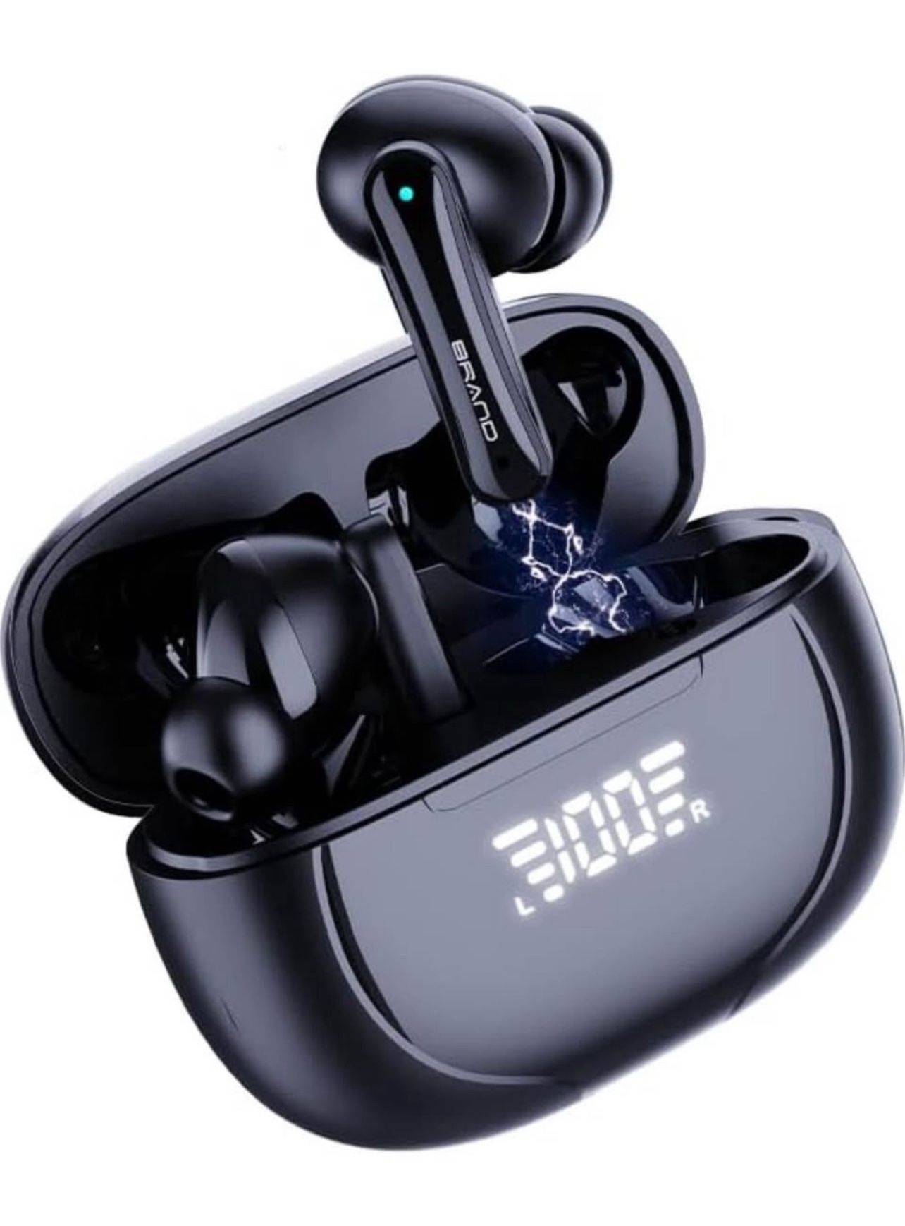 Brandnew A8 Earbuds Wireless Earbuds, 4 Mics for ENC Clear Calls, LED Display, 13mm Dynamic Driver, 35H Long Playtime, Bluetooth 5.3 Earbuds, Long Bat