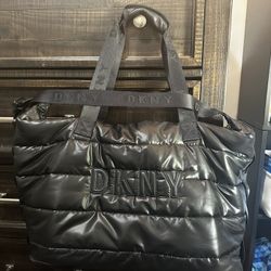Faux Leather DKNY Overnight Bag 