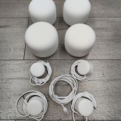 3 Google Nest H2E Wireless Points & 1 H2D Wifi Router Dual Band White (4-Pack)