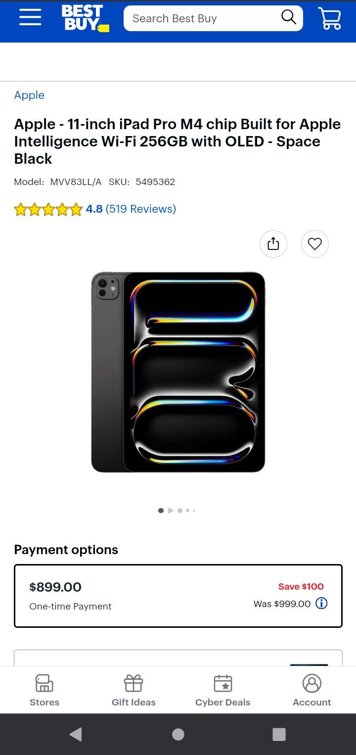 Apple iPad Pro 11in With M4 Chip 2024 