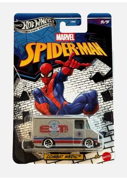 Hot Wheels Marvel "Spiderman" Combat Medic Silver Series
