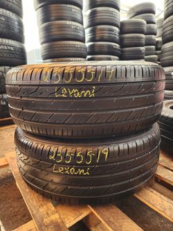 235 55RF 19 LEXANI RFX PLUS RUN FLAT 2355519 USED TIRES (PAIR) MOUNT BALANCE INCLUDED