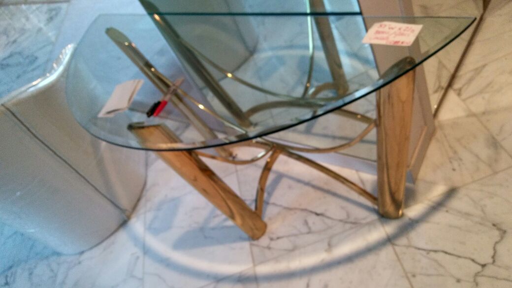 Brass console table