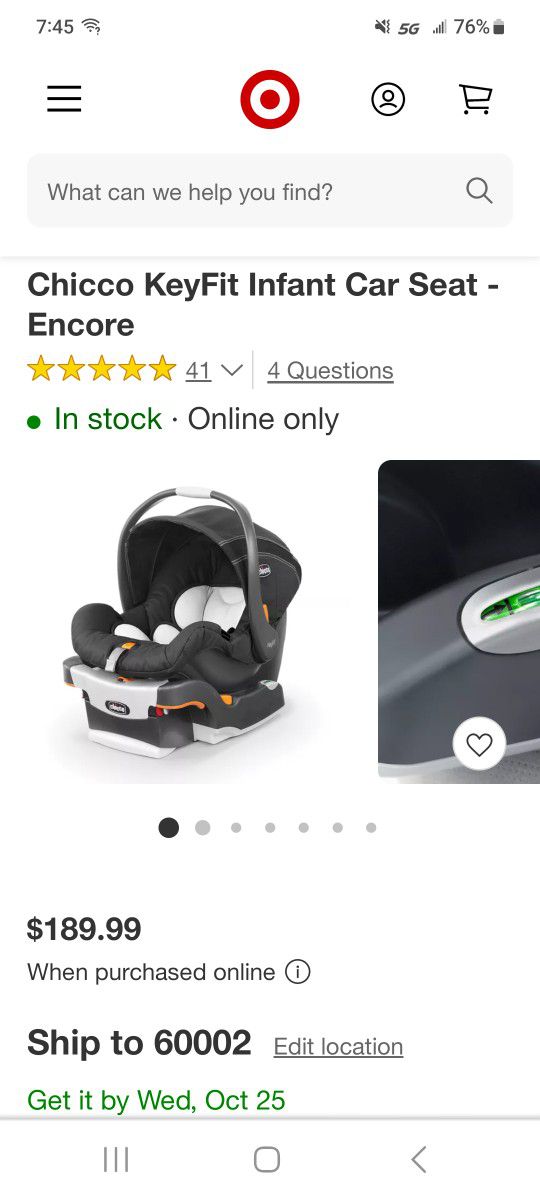 Chicco keyfit infant Car Seat 