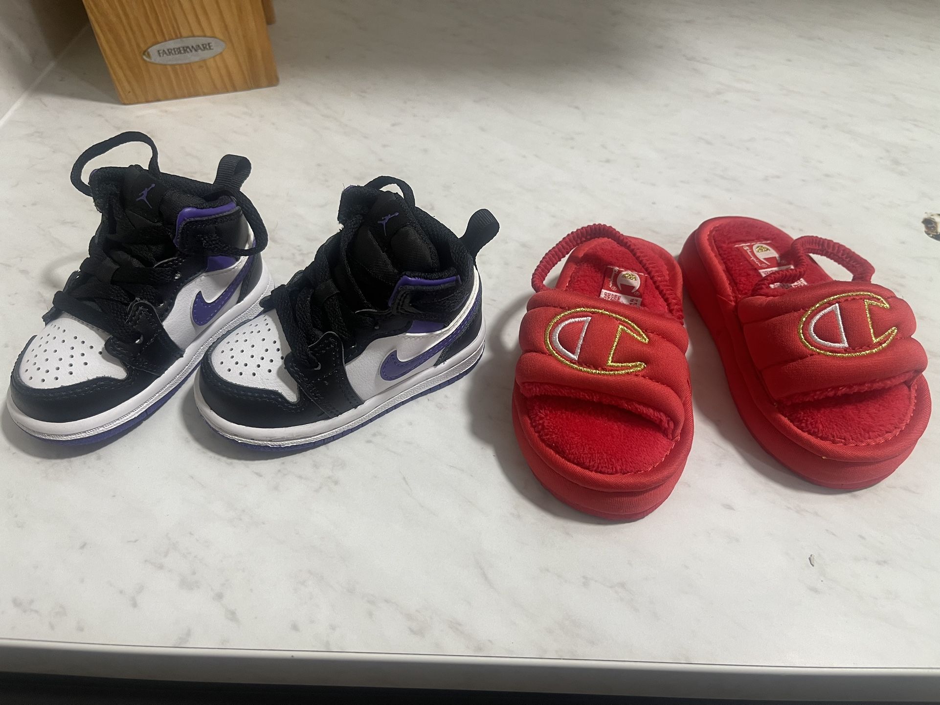 Baby Jordan And Champion Shoes
