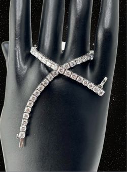 Tennis bracelet with diamond in 14k White Gold