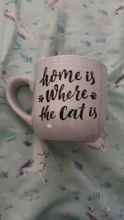 Home Is Where The Cat Is Mug. Great Gift For Cat Lovers!