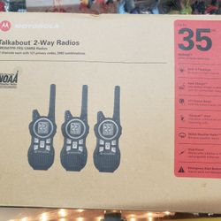 Set Of 3 Motorola MR350R Talkabout 2-Way Radios 35m Walkie Talkies & Charger