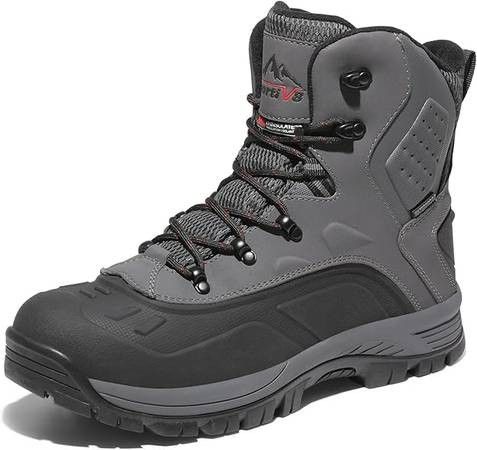 New NORTIV 8 Men Insulated Waterproof Winter Snow Boots Construction Hiking Boot