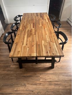 Dining table and chairs
