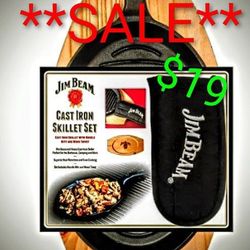 JIM BEAM CAST IRON SKILLET