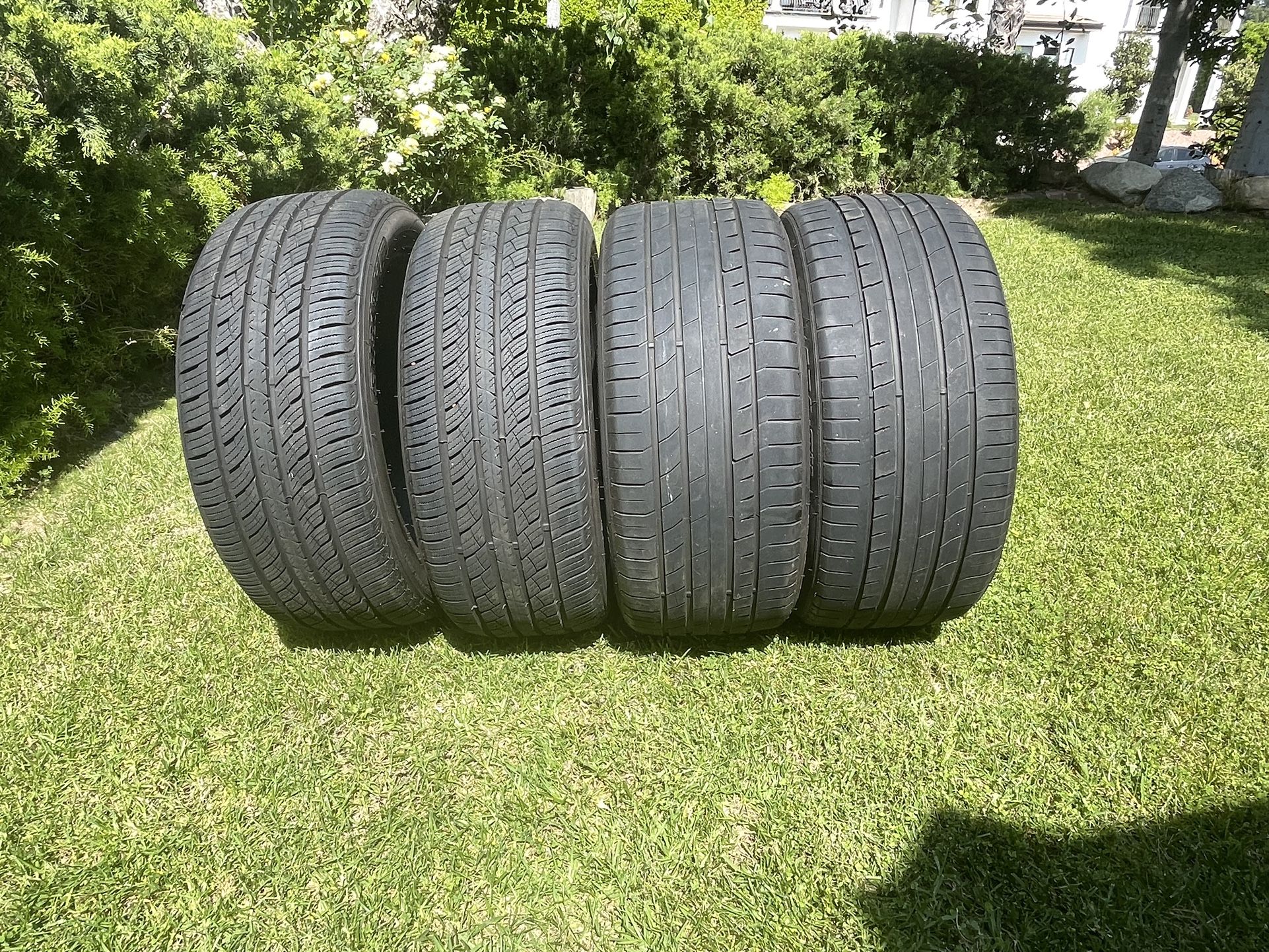 Tires staggered for bmw x5 255 50r19 front 285 45r19 rear for sale in
