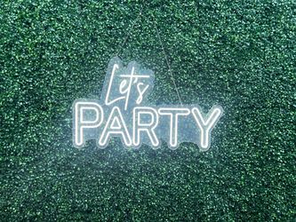 Let’s party neon sign