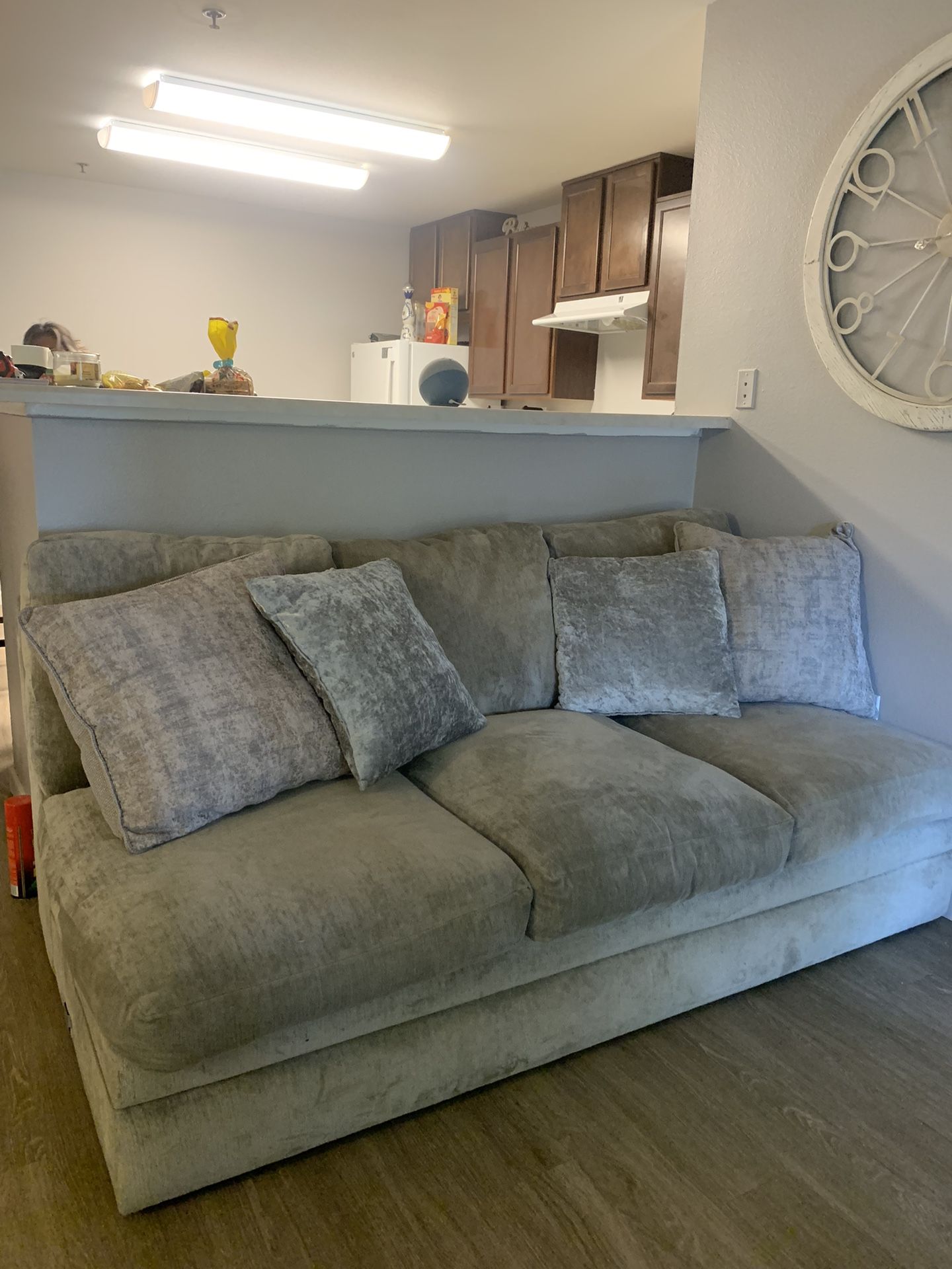 grey  couch for sell