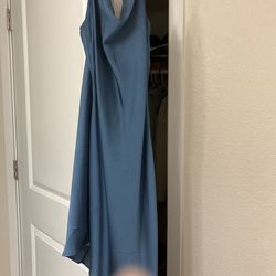Satin Steal Blue Dress