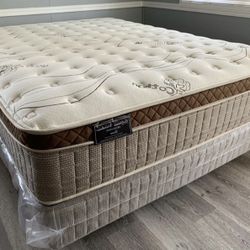 King Organic Cloud Edition Europillow Top 12inch Matres Andboxspring!!