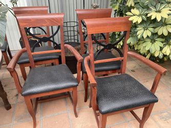 6 Chairs Letter Oak Wood